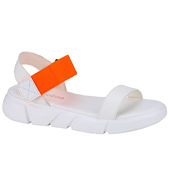 Shoes - White orange strap sandal